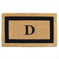 Nedia Home Nedia Home 02071D Single Picture - Black Frame 24 x 57 In. Heavy Duty Coir Doormat - Monogrammed D O2071D
